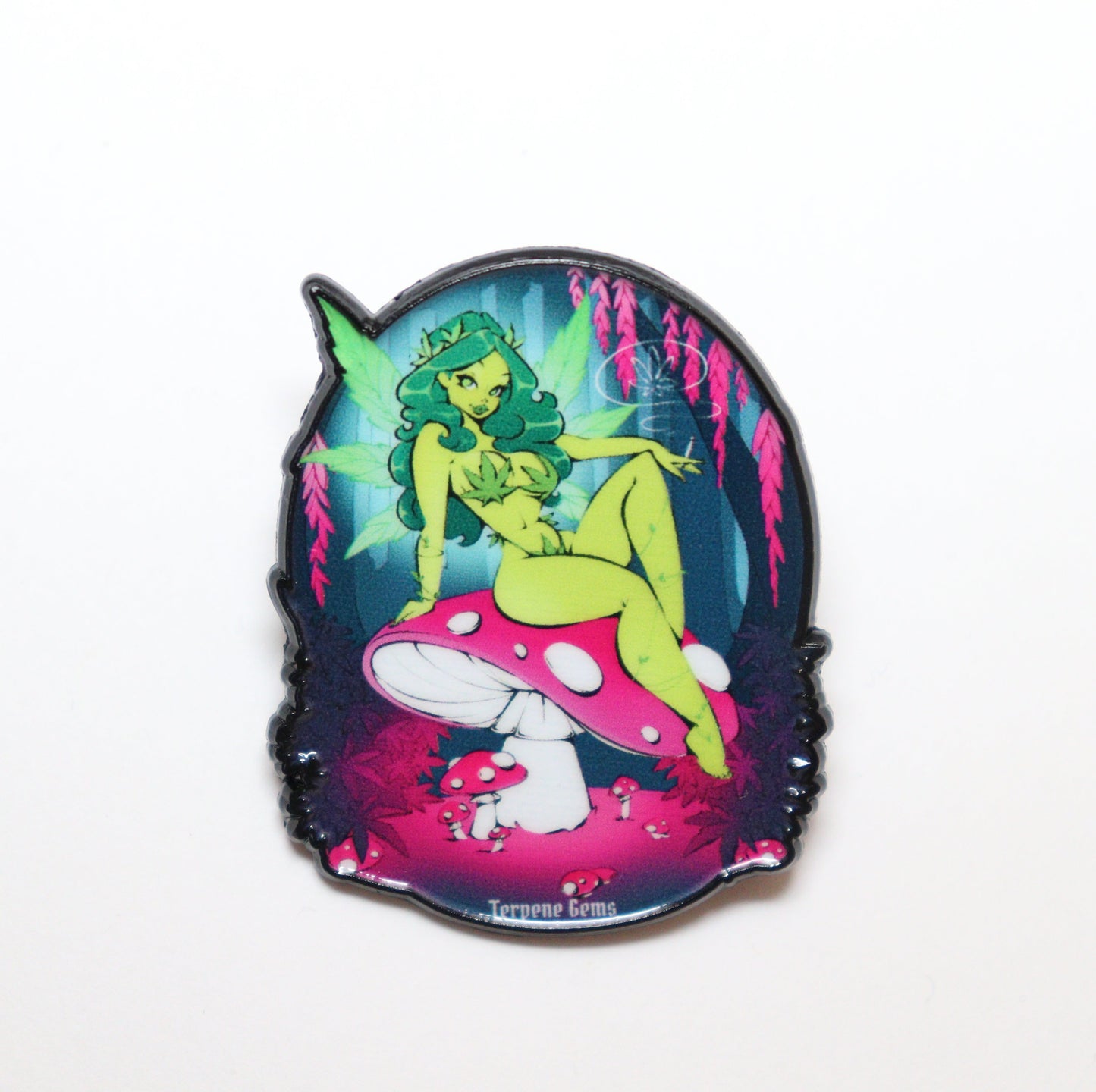 Green fairy pin