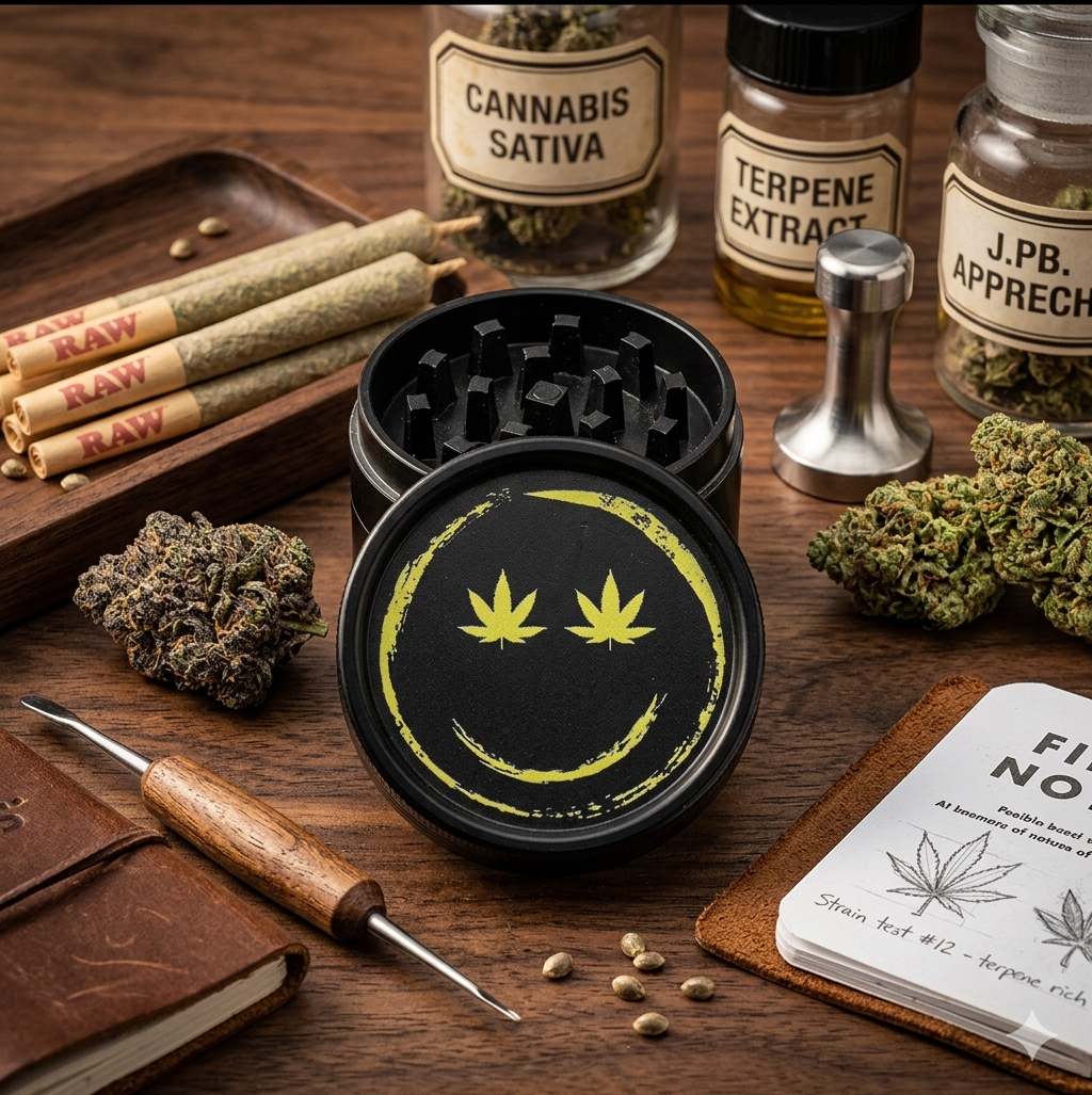 Smiley face 2-Piece Grinder 50 mm