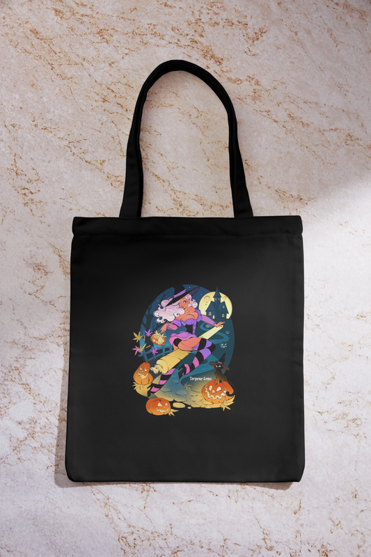 🖤 Violet OG – Witch on a Joint Tote Bag 🖤