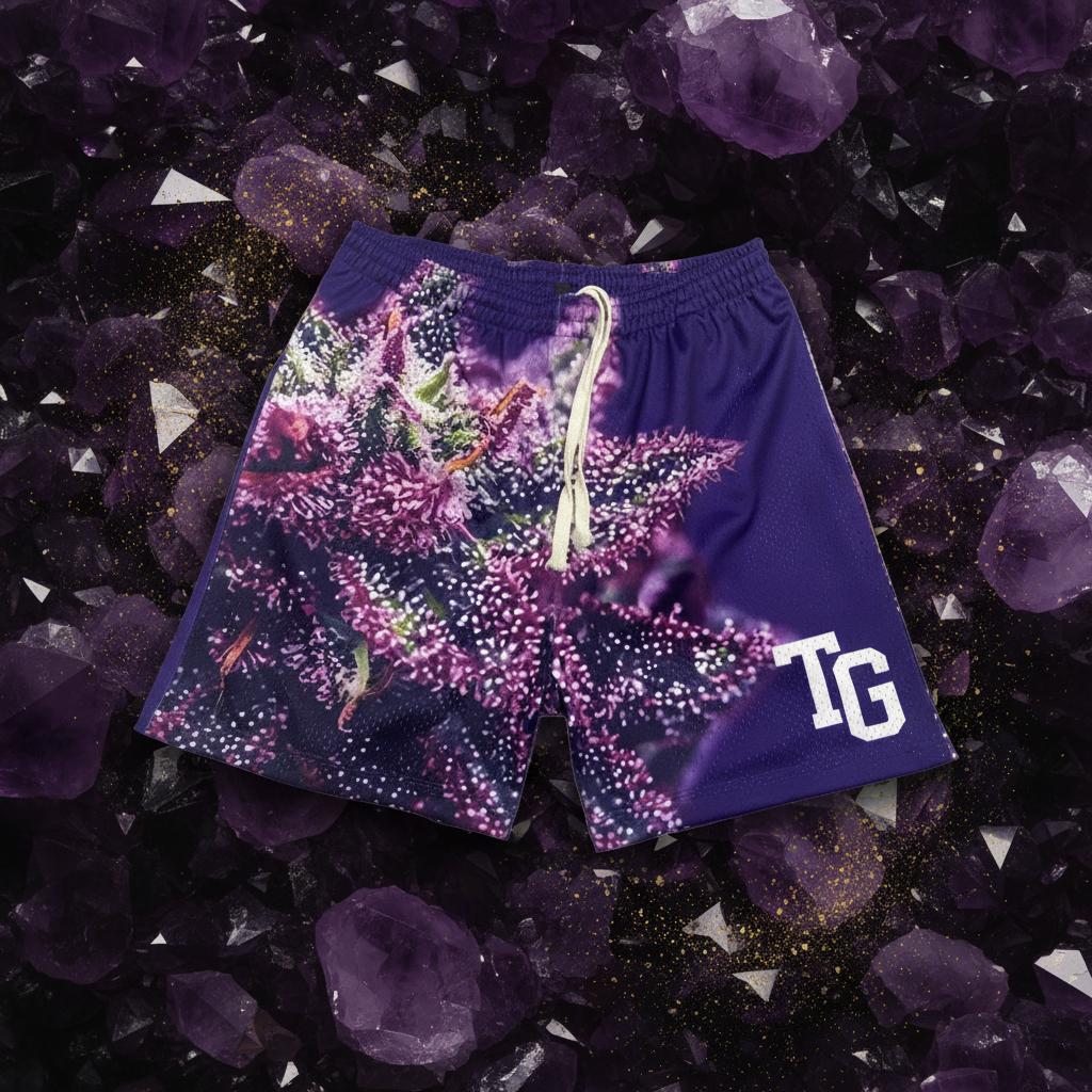 Purple Kush Effect Basketball Shorts