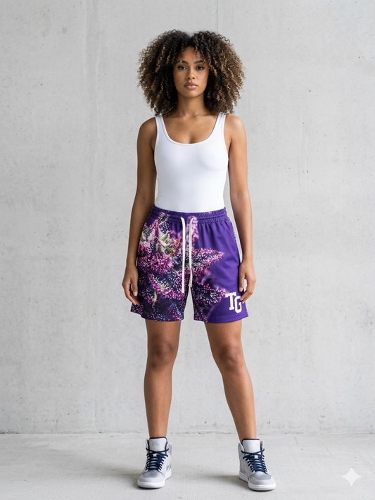 Purple Kush Effect Basketball Shorts
